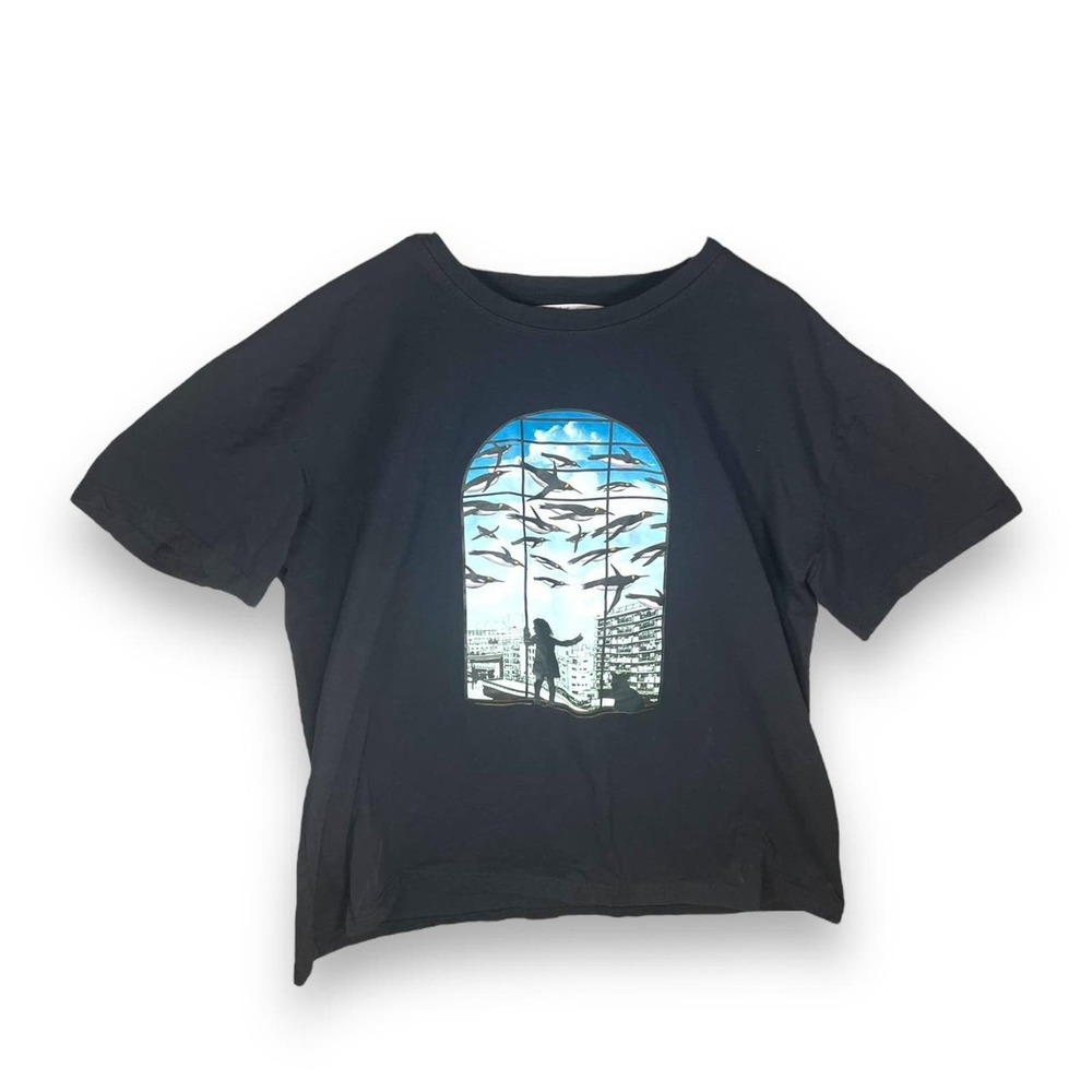 (M) ROMWE Flying Penguins Shirt